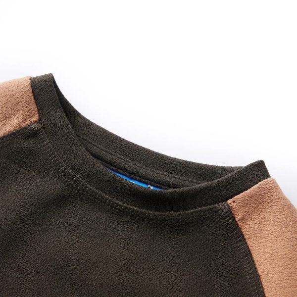 Sweatshirt para criança cor caqui-escuro e camel 140 - Image 3