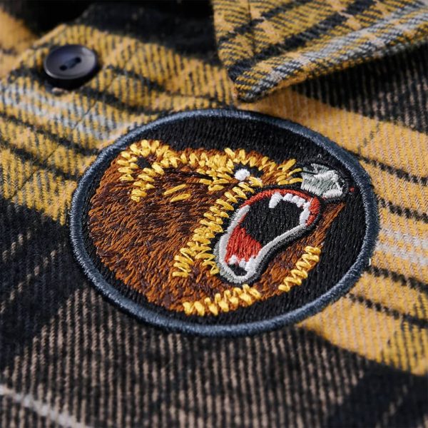 Camisa de xadrez para criança amarelo e preto 140 - Image 4