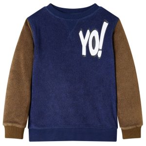 Sweatshirt para criança azul-marinho escuro 140