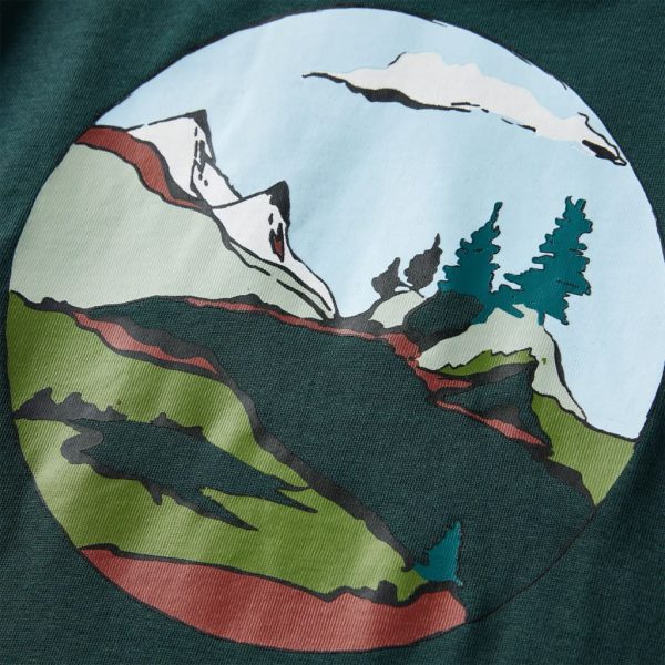 T-shirt de manga comprida para criança verde-escuro 128 - Image 4