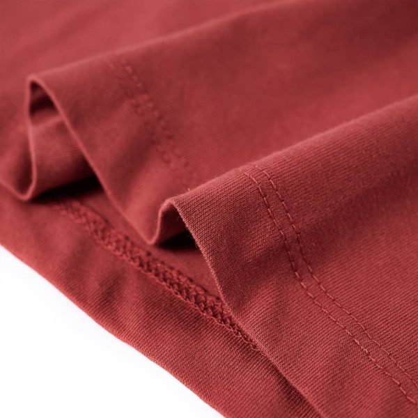 T-shirt de manga comprida para criança vermelho queimado 104 - Image 6