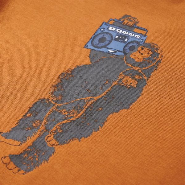 T-shirt de manga comprida para criança ocre-escuro 104 - Image 4