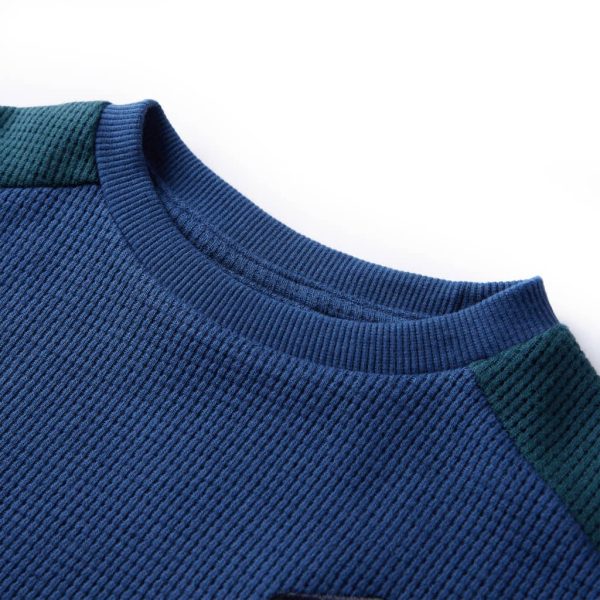 Camisola de malha para criança azul-marinho 128 - Image 3