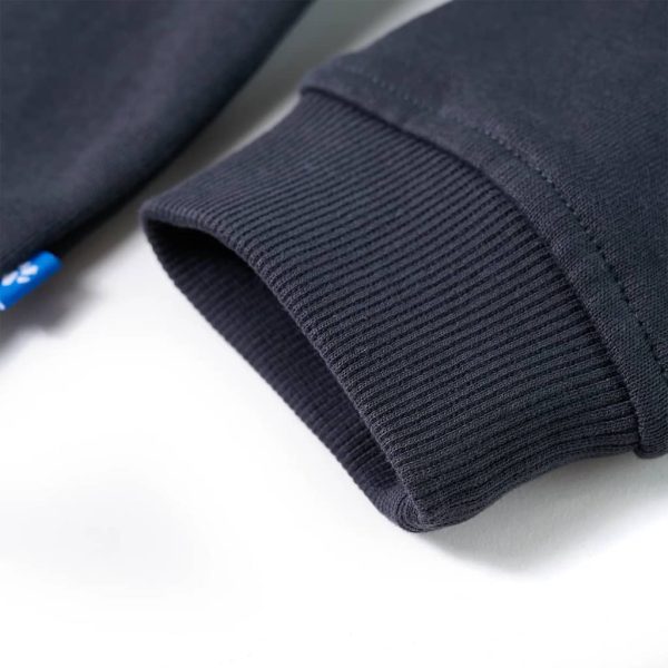 Sweatshirt para criança com capuz e meio fecho antracite/conhaque 92 - Image 6