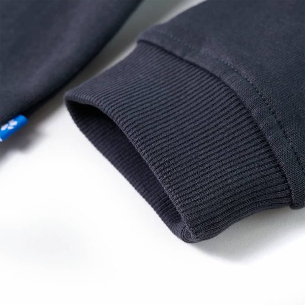 Sweatshirt para criança com capuz e meio fecho antracite/conhaque 116 - Image 6