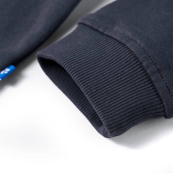 Sweatshirt para criança com capuz e meio fecho antracite/conhaque 128 - Image 6
