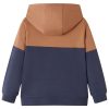 Sweatshirt para criança com capuz e meio fecho antracite/conhaque 140 - Image 2