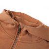 Sweatshirt para criança com capuz e meio fecho antracite/conhaque 140 - Image 3
