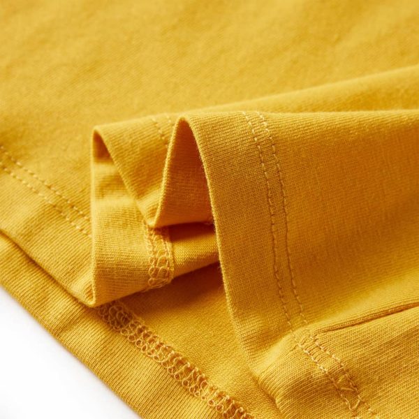T-shirt de manga comprida para criança ocre-escuro 92 - Image 6