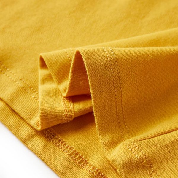 T-shirt de manga comprida para criança ocre-escuro 116 - Image 6