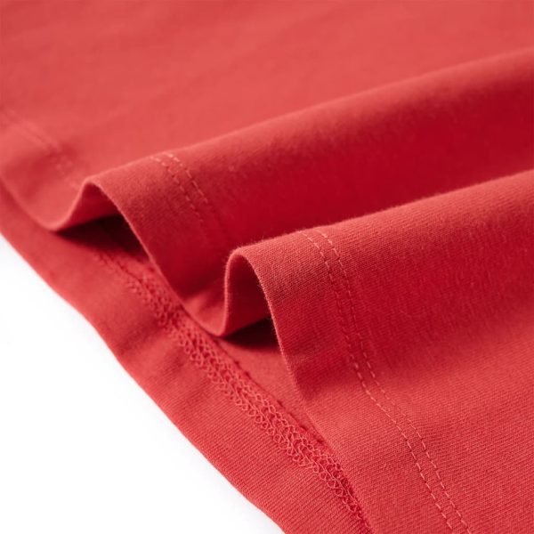 T-shirt de manga comprida para criança vermelho-queimado 116 - Image 6