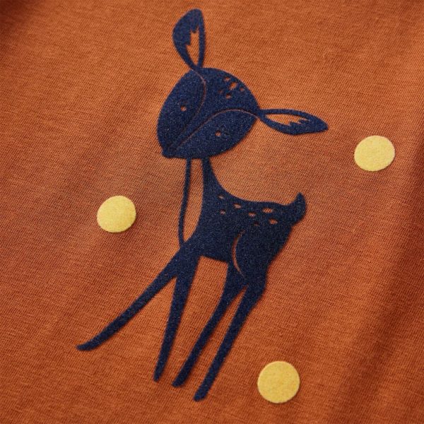 T-shirt de manga comprida para criança cor conhaque 104 - Image 4