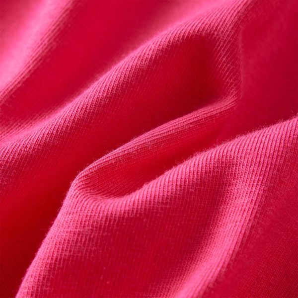 T-shirt de manga comprida para criança rosa-choque 92 - Image 8