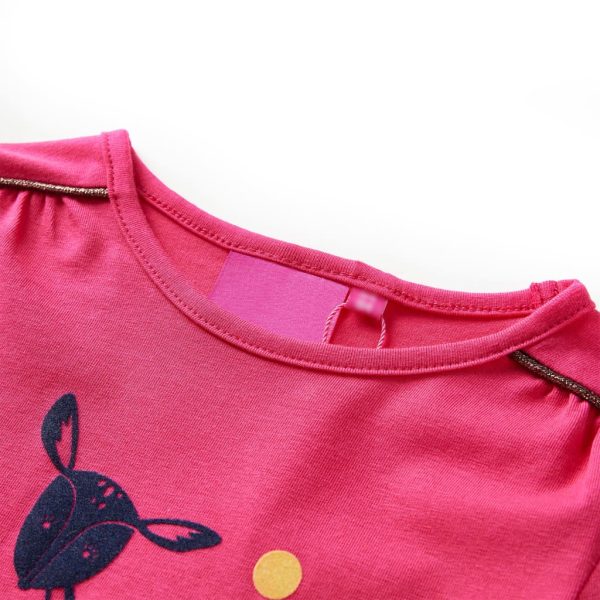 T-shirt de manga comprida para criança rosa-choque 116 - Image 3