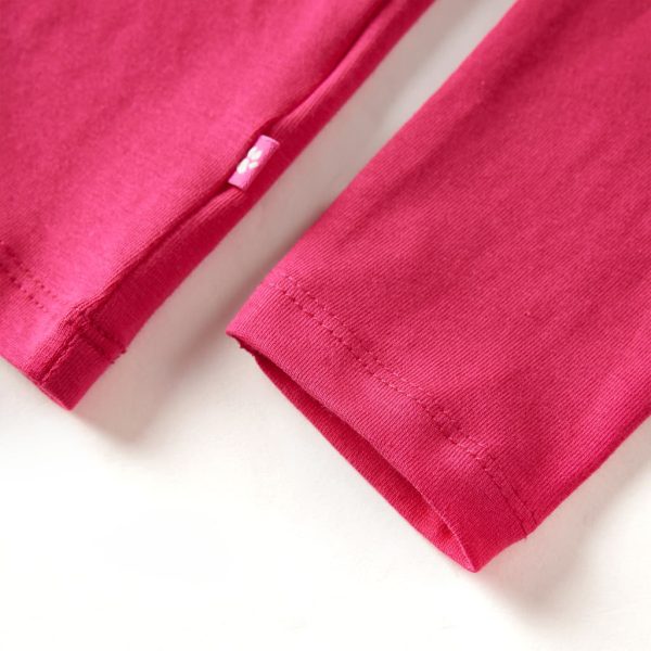 T-shirt de manga comprida para criança rosa-choque 116 - Image 6