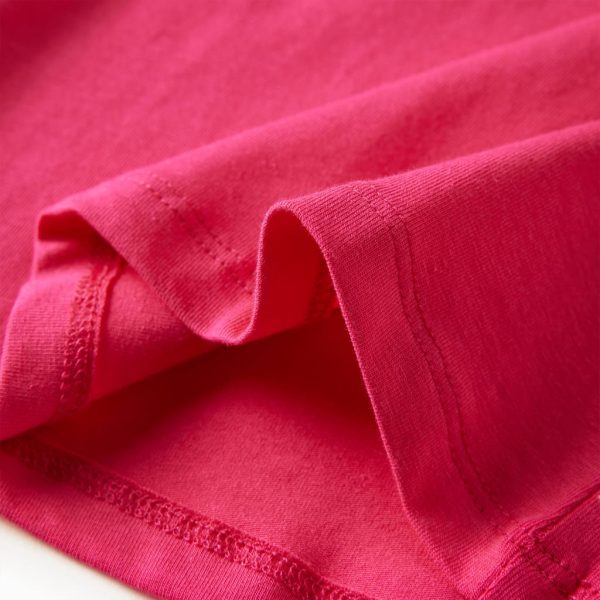 T-shirt de manga comprida para criança rosa-choque 128 - Image 7