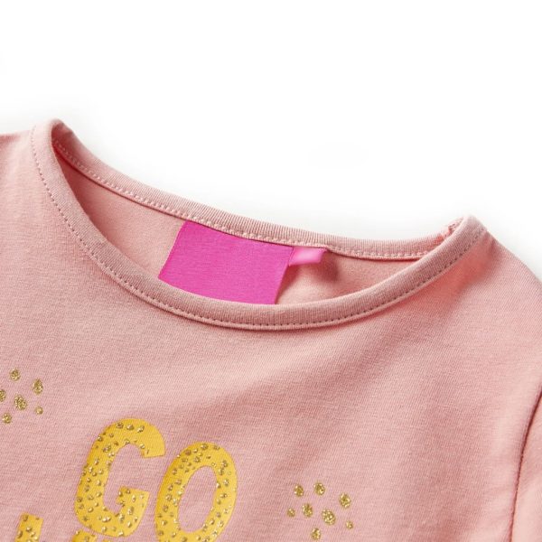 T-shirt de manga comprida para criança rosa-claro 104 - Image 3