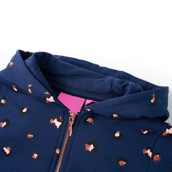 Sweatshirt com capuz para criança azul-marinho 104 - Image 3