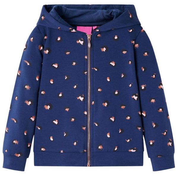 Sweatshirt com capuz para criança azul-marinho 116