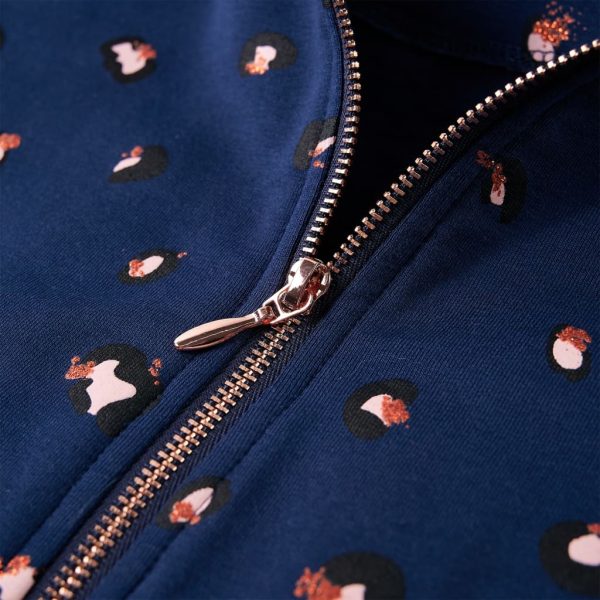 Sweatshirt com capuz para criança azul-marinho 128 - Image 4