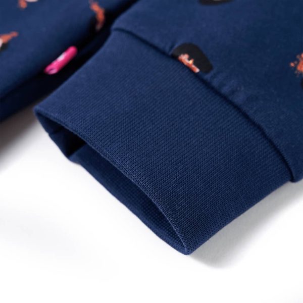 Sweatshirt com capuz para criança azul-marinho 128 - Image 6