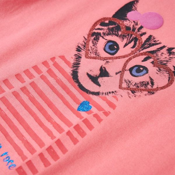 T-shirt de manga comprida para criança rosa 140 - Image 4