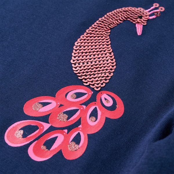T-shirt de manga comprida para criança azul marinho 92 - Image 4