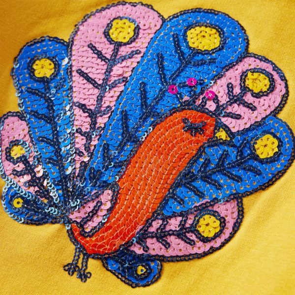 Sweatshirt para criança ocre-escuro 116 - Image 4