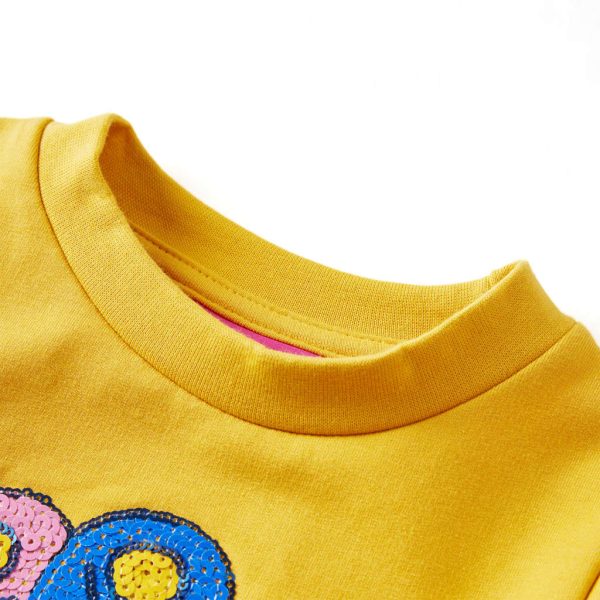 Sweatshirt para criança ocre-escuro 140 - Image 3