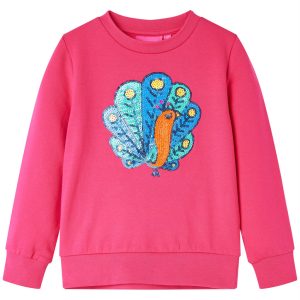 Sweatshirt para criança rosa-brilhante 128