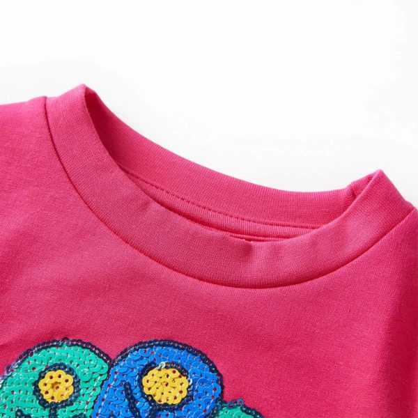 Sweatshirt para criança rosa-brilhante 140 - Image 3