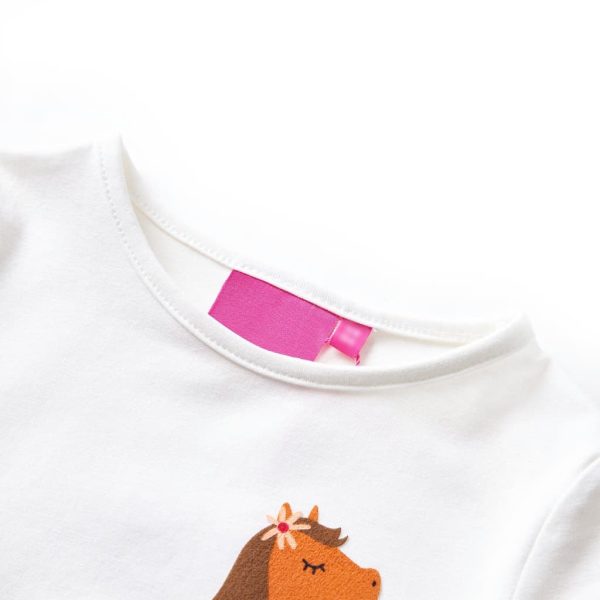 T-shirt de manga comprida para criança cor cru 104 - Image 3