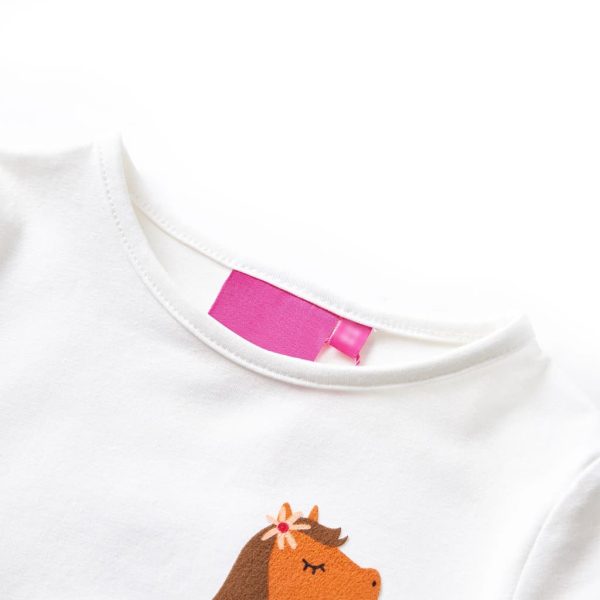 T-shirt de manga comprida para criança cor cru 116 - Image 3
