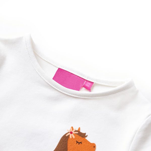 T-shirt de manga comprida para criança cor cru 128 - Image 3