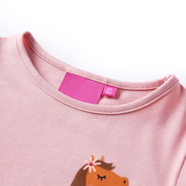 T-shirt de manga comprida para criança rosa-claro 104 - Image 3
