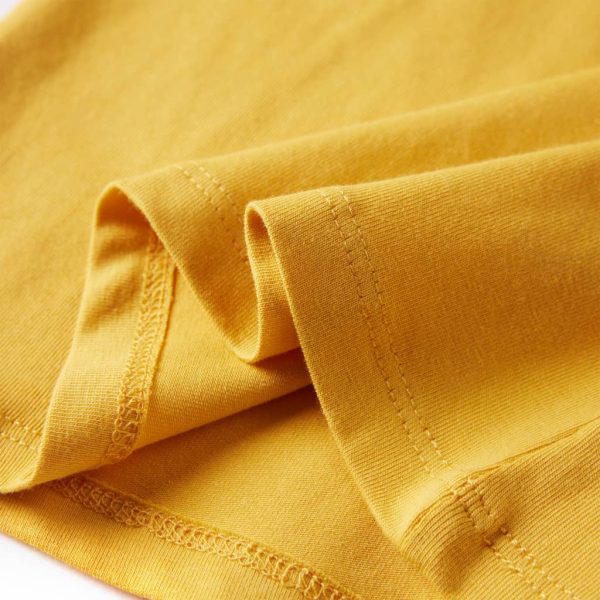 T-shirt de manga comprida para criança ocre-escuro 128 - Image 6