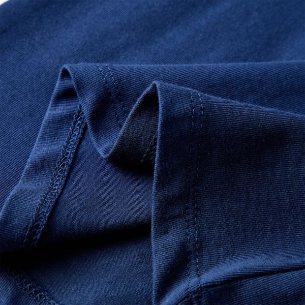 T-shirt de manga comprida para criança azul-marinho 128 - Image 8