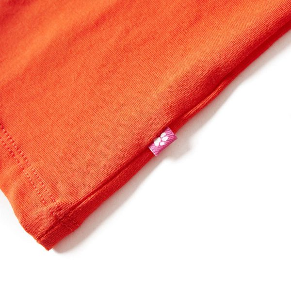 T-shirt de manga comprida para criança laranja-escuro 92 - Image 6