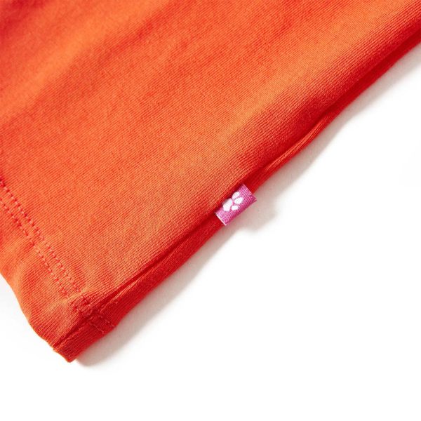 T-shirt de manga comprida para criança laranja-escuro 140 - Image 6