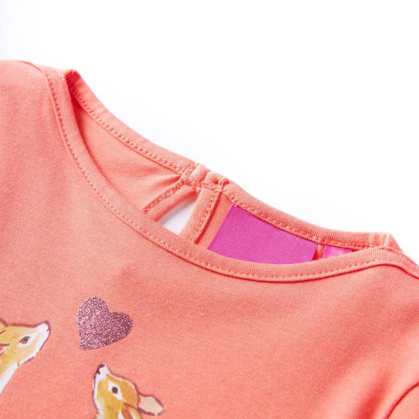 T-shirt de manga comprida para criança coral 92 - Image 3