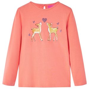 T-shirt de manga comprida para criança coral 128