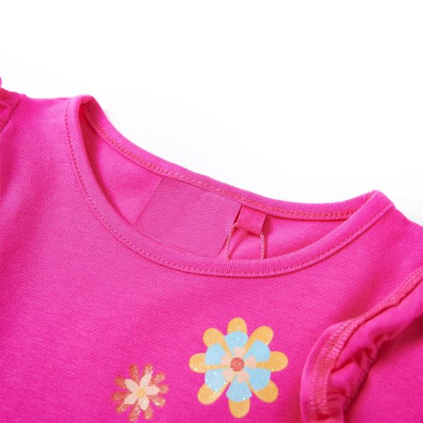 T-shirt de manga comprida para criança rosa-escuro 92 - Image 3