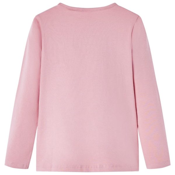 T-shirt de manga comprida para criança rosa-claro 92 - Image 2