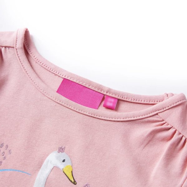 T-shirt de manga comprida para criança rosa-claro 92 - Image 3