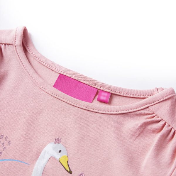 T-shirt de manga comprida para criança rosa-claro 128 - Image 3
