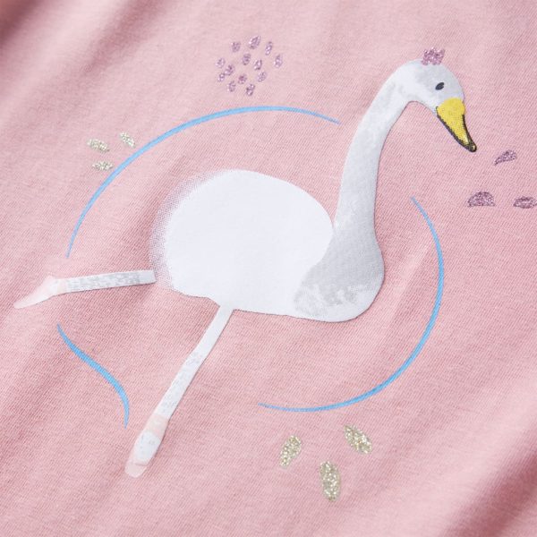 T-shirt de manga comprida para criança rosa-claro 128 - Image 4