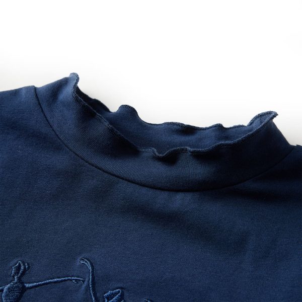 T-shirt de manga comprida para criança azul-marinho 92 - Image 3