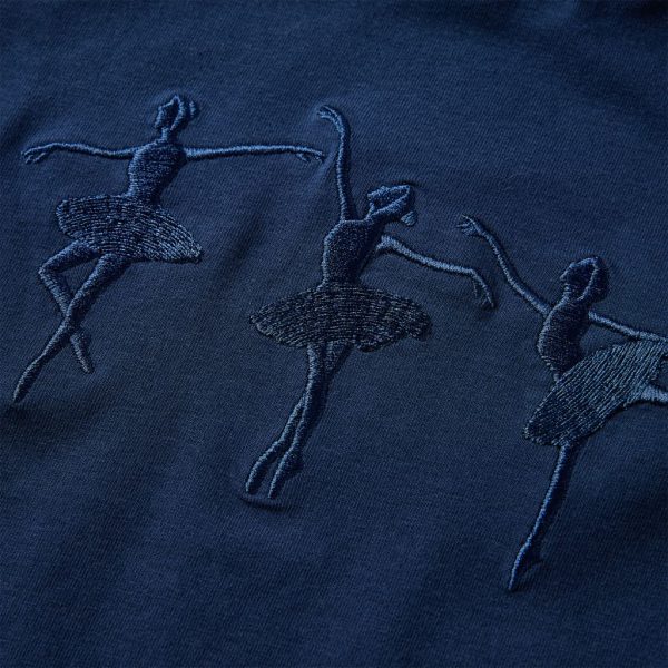 T-shirt de manga comprida para criança azul-marinho 92 - Image 4