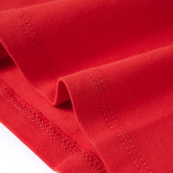 T-shirt de manga comprida para criança vermelho 140 - Image 6