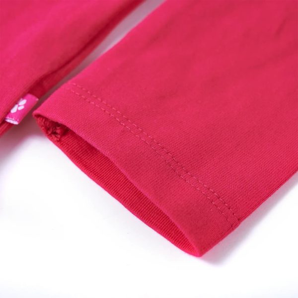 T-shirt de manga comprida para criança rosa-choque 104 - Image 6